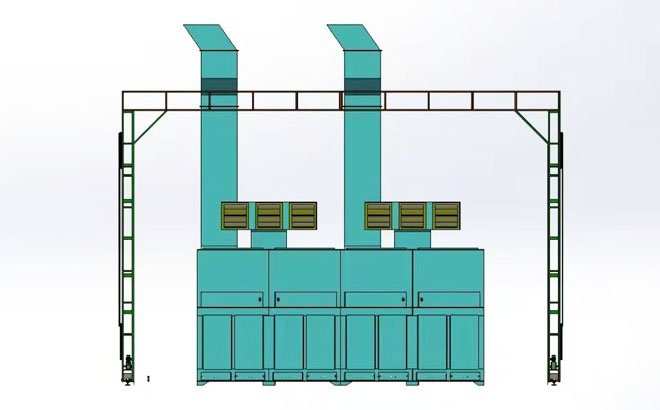 山东豪迈机械定制打磨柜打磨房打磨除尘系统发货